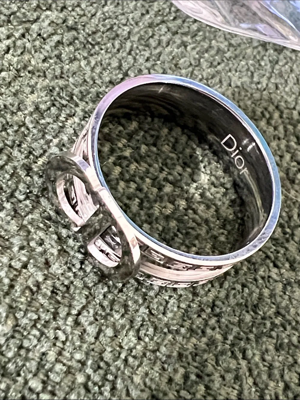 Dior Silver ring size 10 Accessory with Logo Detailing